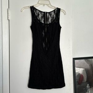 Sexy lace and sheer dress.
